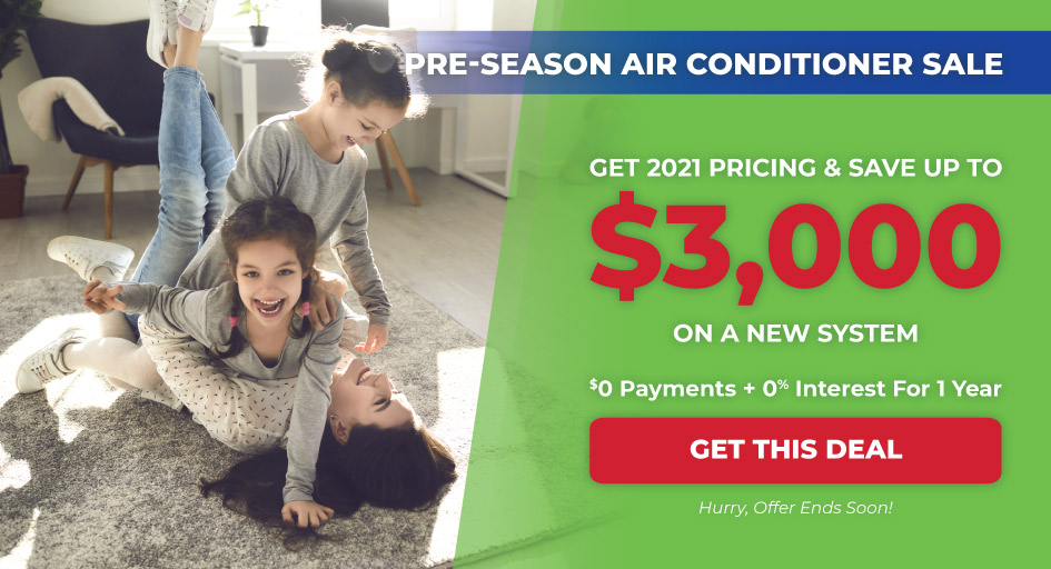 save up to $3,000 on a new air conditioning system